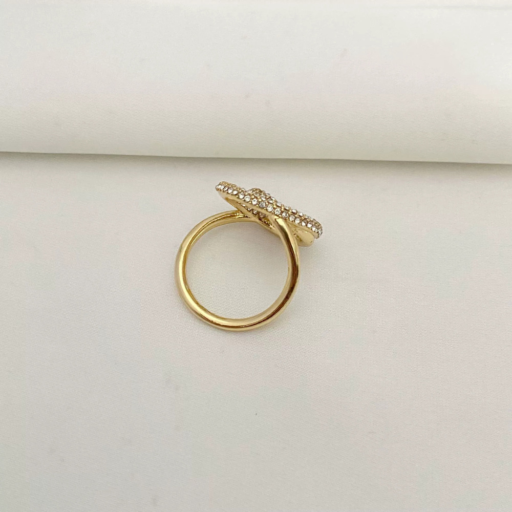 Tory Burch Trendy Rhinestone Letter Ring - Picture 3 of 6